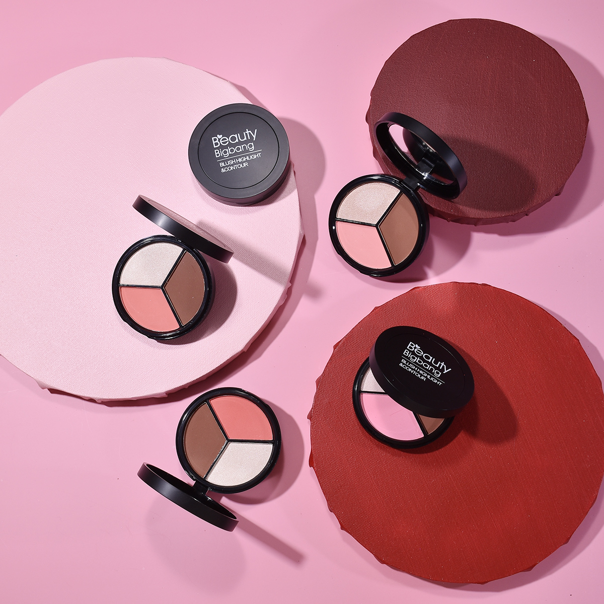 [Hàng mới về] Bảng Phấn Bắt Sáng Và Tạo Khối 3 Màu Chuyên Nghiệp | BigBuy360 - bigbuy360.vn