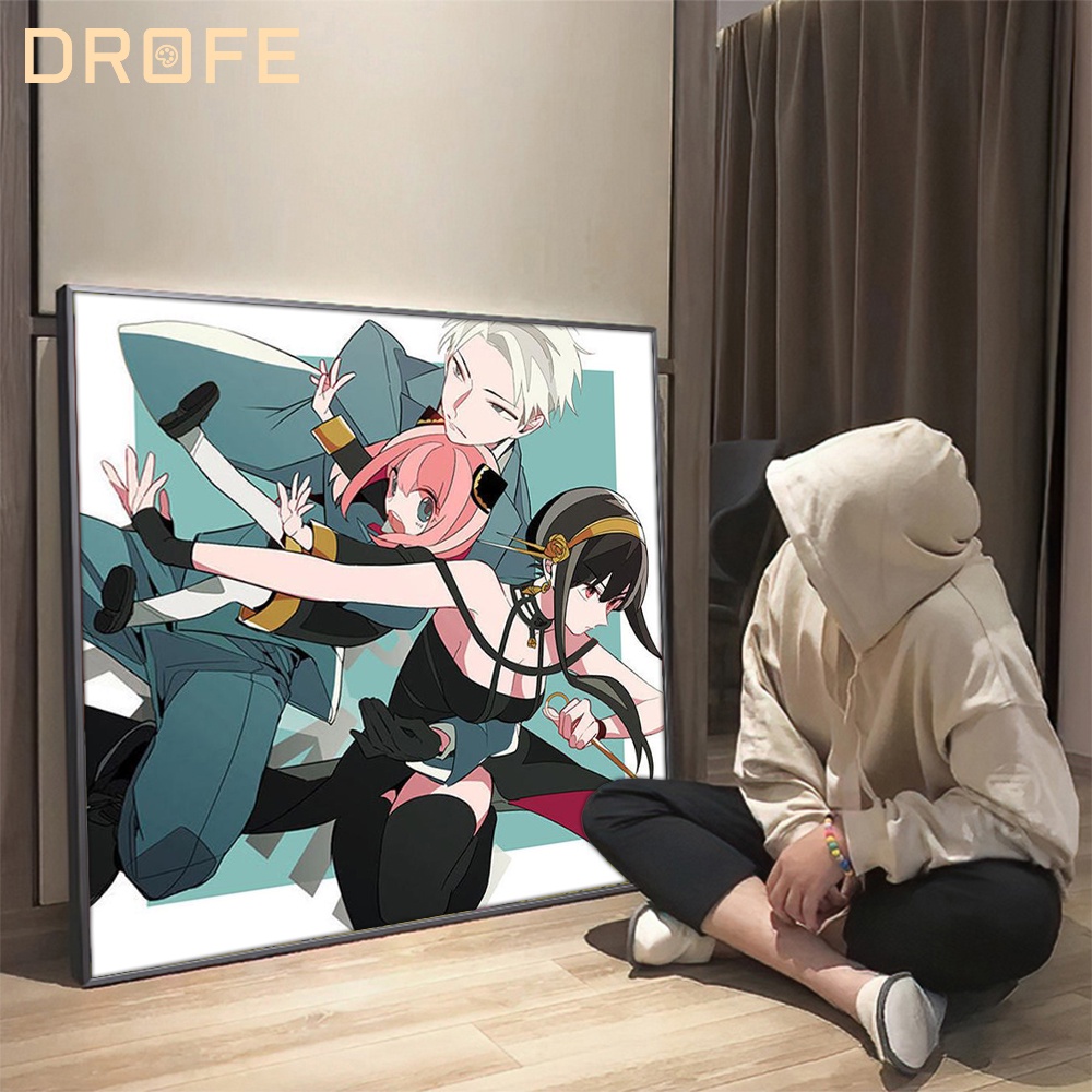 Tranh Sơn Dầu 20*20cm&30*30cm Tự Làm Họa Tiết Anime Dùng Trang Trí Nhà Cửa Độc Đáo Cao Cấp
