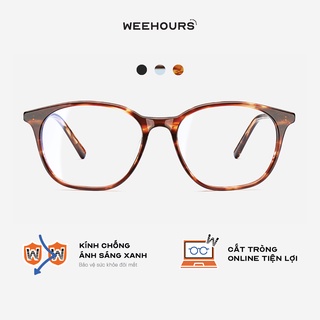 Kính chống ánh sáng xanh nam/nữ WEEHOURS HAF, dáng vuông thời trang, nhựa Acetate cao cấp