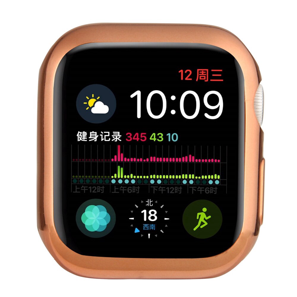 Full Protection Silicone Soft Case for Apple Watch iWatch Series 6/SE/5/4 Cover 40/40mm 44mm Plating TPU Case