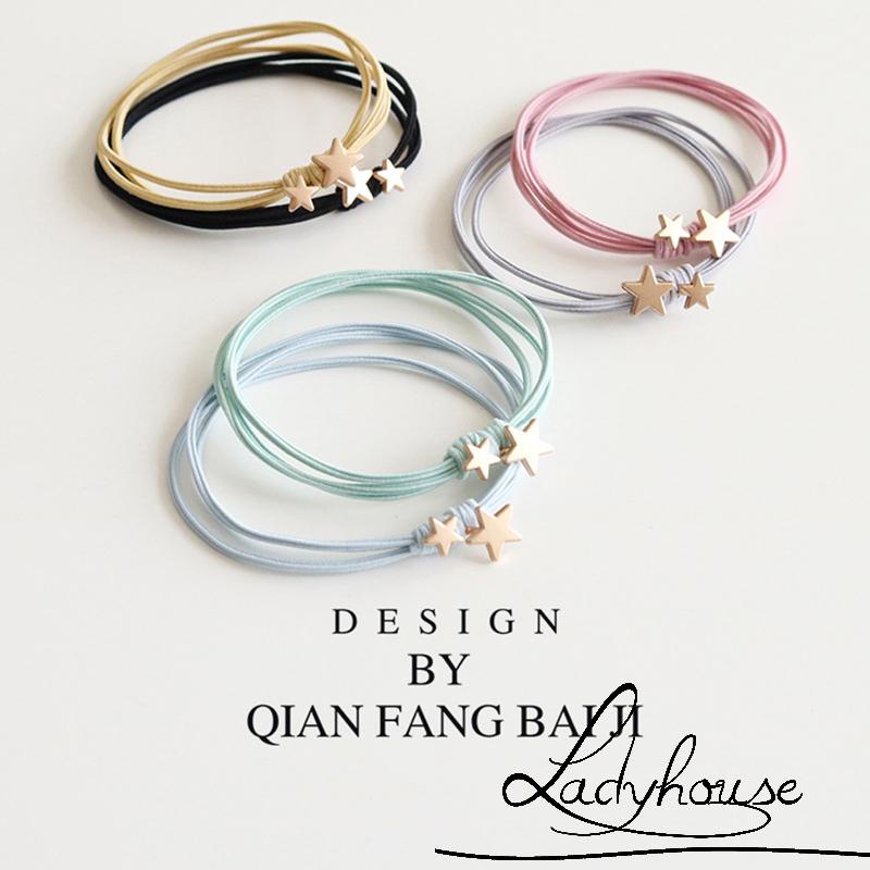Dây Cột Tóc Đuôi Ngựa Trang Trí Ngôi Sao Sáng Tạo Ngọt Ngào Cho Nữ