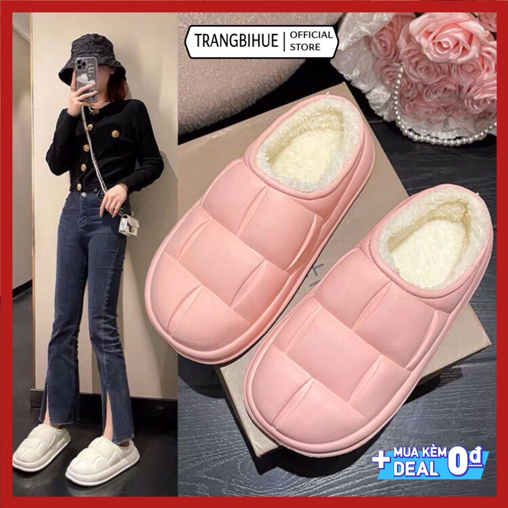 Dép Bông Chao Siêu Ấm Đế bằng Đi trong nhà Văn Phòng Mùa Đông MSP-BC921