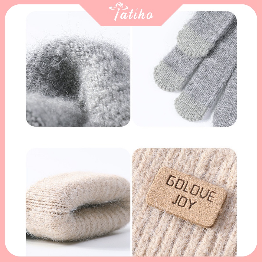 Găng Tay Len, Bao Tay Nữ Giữ Ấm Mùa Đông Golove Joy Cảm Ứng Từ - Mã BT002
