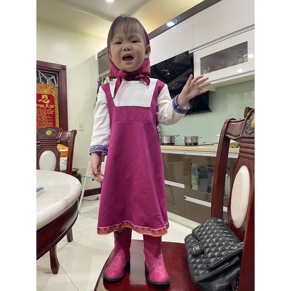 Váy cô bé Masha cho bé hoá trang halloween