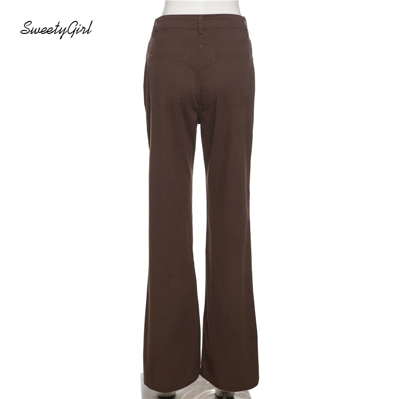 Quần Suông Ống Rộng Lưng Cao Màu Trơn Cài Nút Thời Trang Cho Nữ 2022