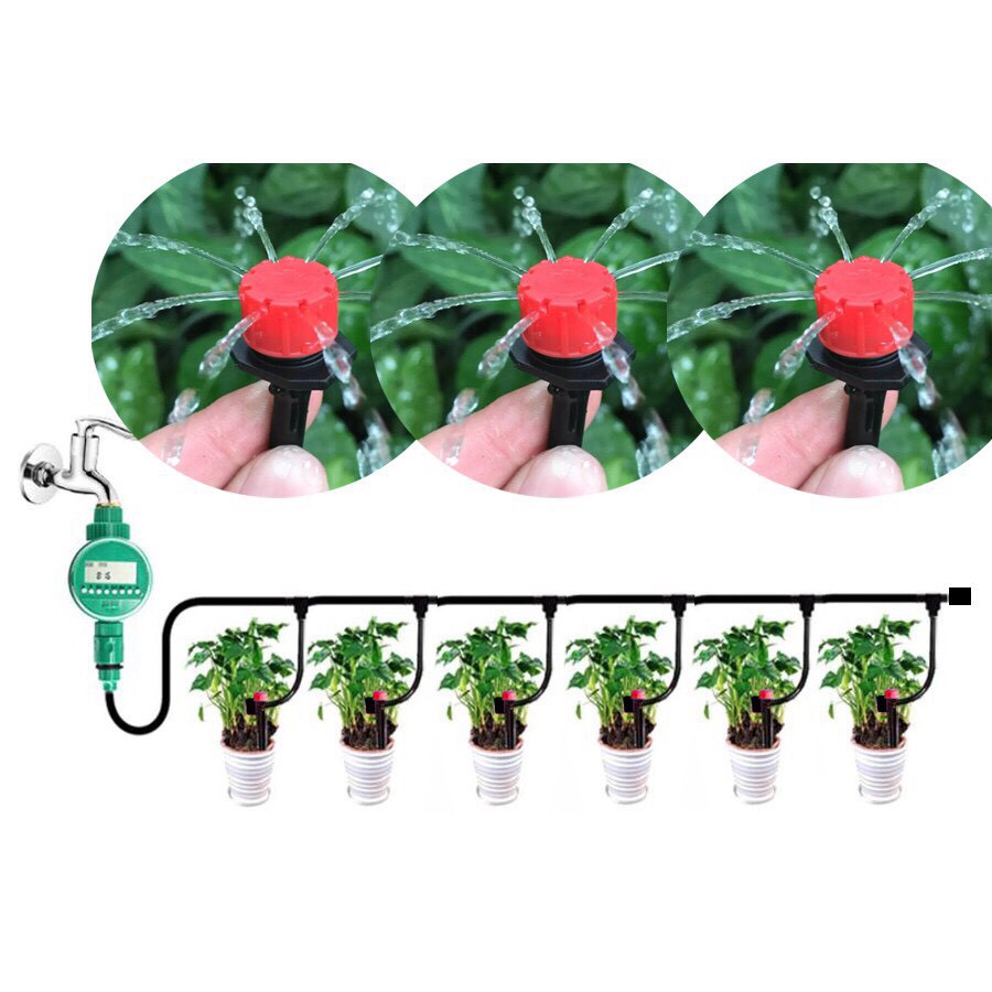 BỘ TƯỚI NHỎ GIỌT TỰ ĐỘNG CHO BAN CÔNG, SÂN VƯỜN