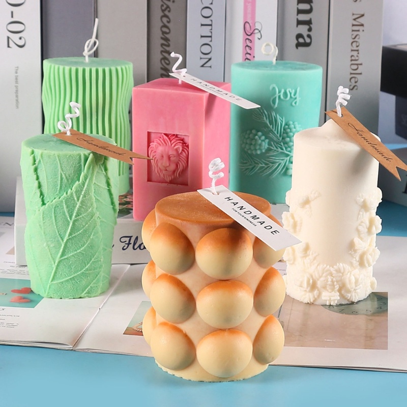 Khuôn Silicone Làm Nến Hình Trụ Hình Chiếc Lá