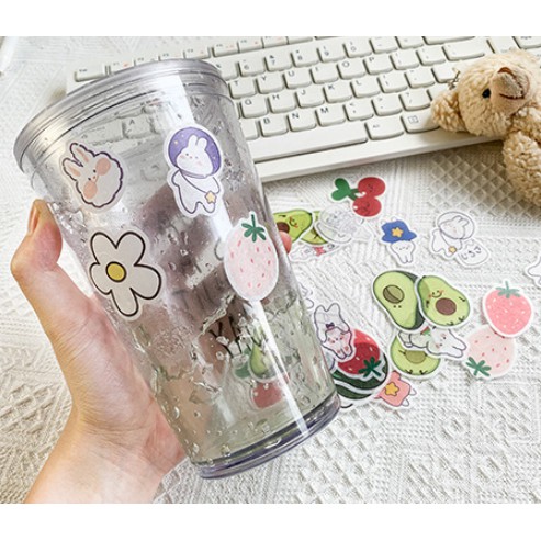 Set 40 và 30 hình dán sticker chống thấm nước dán trang trí đáng yêu
