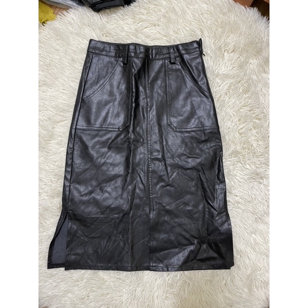 ( Xả hàng ) Chân váy da xịn Quảng châu - 2hand - Size S