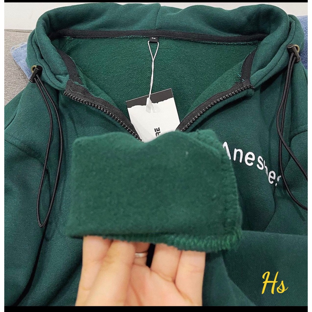Áo Khoác Hoodie Xanh Anes Chất Liệu Nỉ Ngoại Ấm Áp Wild.Goute SP000780 | BigBuy360 - bigbuy360.vn