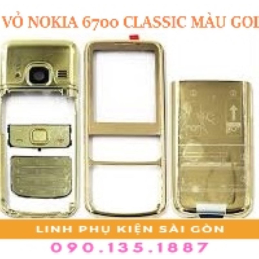 VỎ NOKIA 6700 CLASSIC MÀU GOLD
