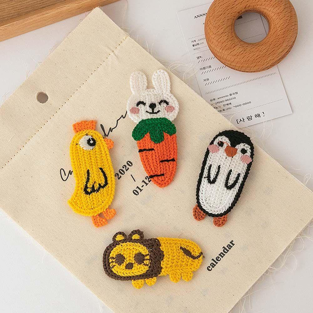 Kẹp Tóc Hình Động Vật Bằng Len Phong Cách Hàn Quốc Thời Trang WMES15H