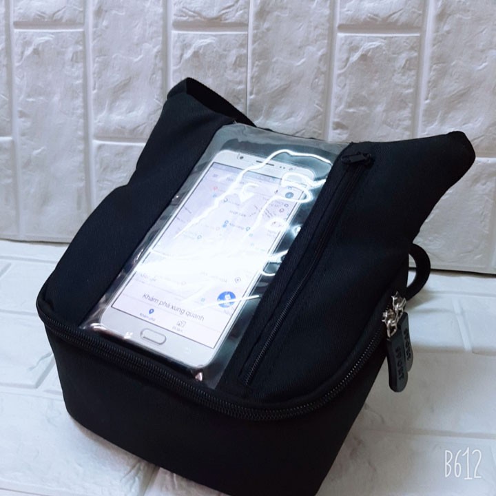 Túi treo đầu xe máy đứng chuyên dụng Sunha xem bản đồ dành cho xe ôm công nghệ phiên bản mới,MBS 9839