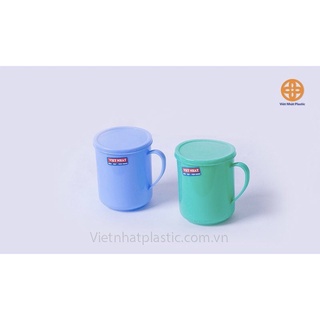 Cốc nhựa có nắp/ Ca thái nhựa Việt Nhật mã 600