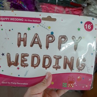 Set Bóng Chữ HAPPY WEDDING {Tặng Băng Keo}