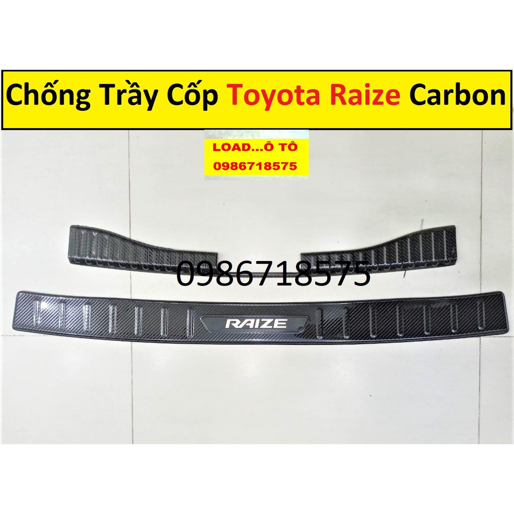 Bộ Ốp Chống Trầy Cốp Carbon Trong, Ngoài Xe Toyota Raize 2022-2021 Mẫu Vân Carbon Sang Trọng