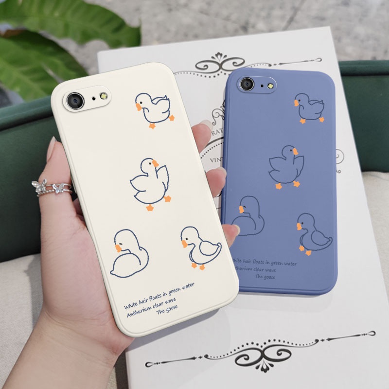 Ốp Điện Thoại Silicone Lỏng Họa Tiết Đẹp Mắt Cho IPhone 8 7 6 6S Plus SE 2020