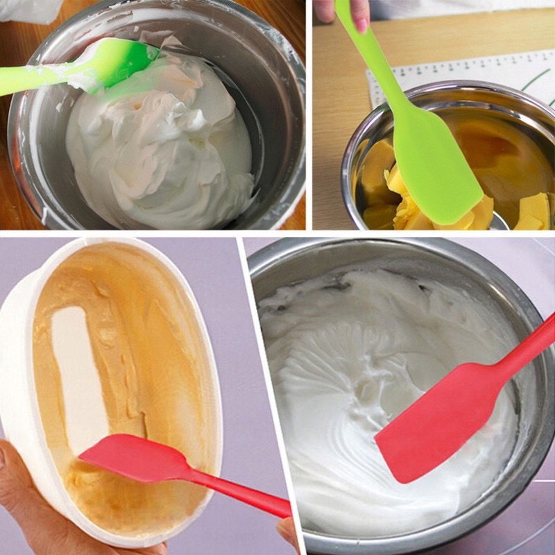 Spatula - Phới Dẹt Silicon Trộn Bột, Vét Bột, Đánh Bột, Phết Kem - Phới Làm Bánh Chịu Nhiệt