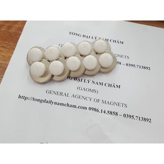 Nam châm đính bảng núm trắng 32mm