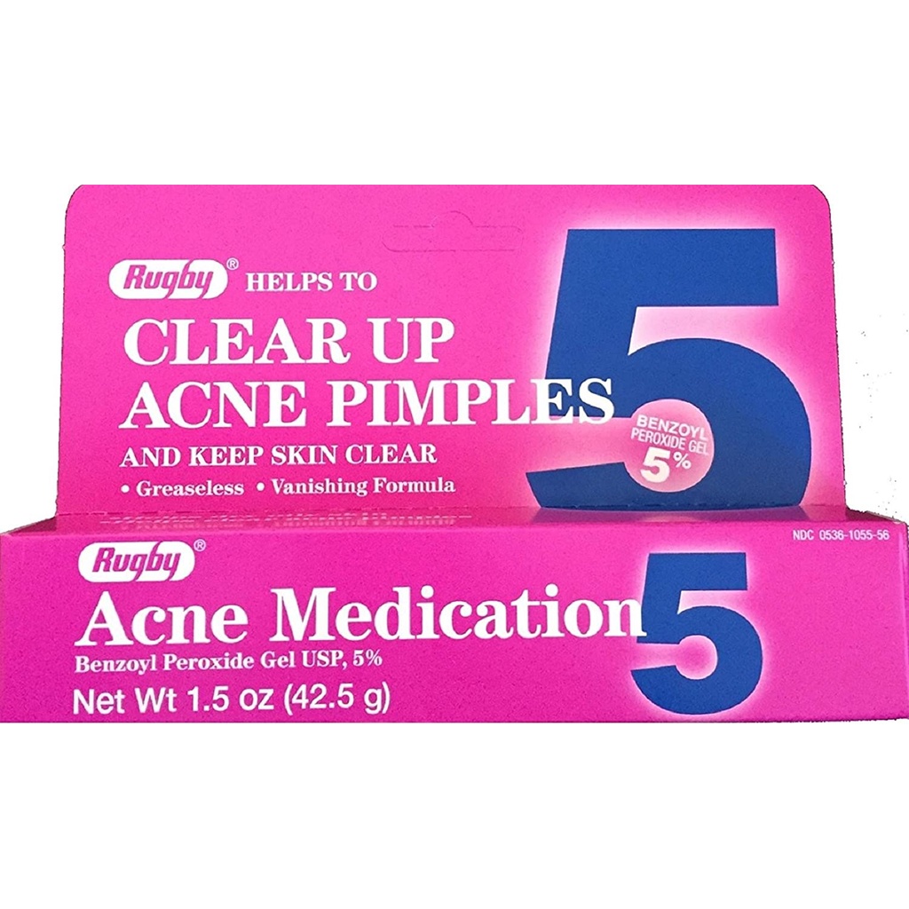 [Chính Hẵng Có Bill] Gel Hết Mụn RUGBY ACNE MEDICATION GEL BENZOYL PEROXIDE 10%, Acne Pimples, hết mụn sau 1 tuần,CANADA