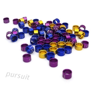 Set 50 vòng nhỏ đeo chân cho chim bồ câu/ gà con/ chim cút màu sắc ngẫu nhiên