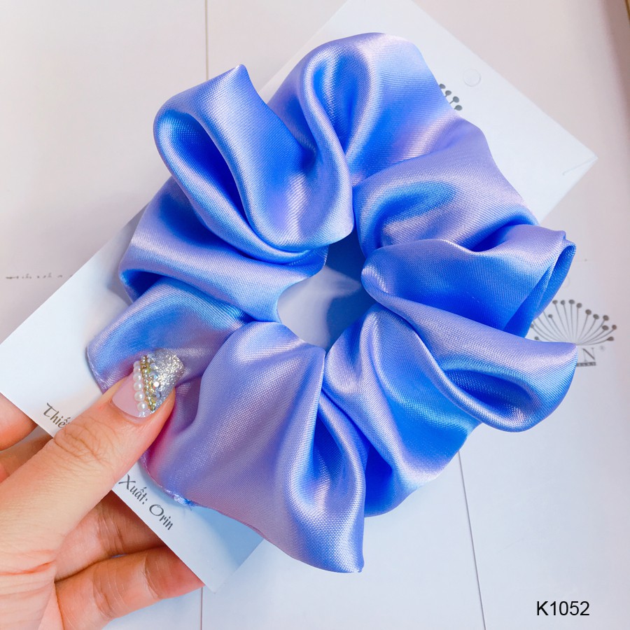 ( Ảnh thật ) Cột tóc Vải Scrunchies - dây buộc tóc vải các màu vintage ảnh thật K1054 K1048 K1049 K1050 | BigBuy360 - bigbuy360.vn