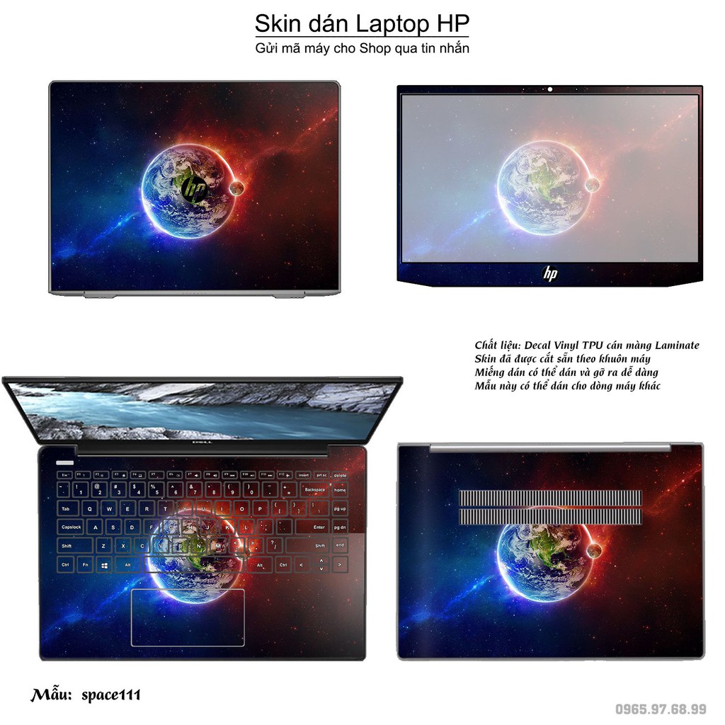 Skin dán Laptop HP in hình không gian _nhiều mẫu 19 (inbox mã máy cho Shop)