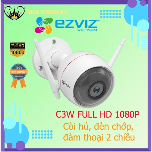 [NPP CHÍNH HÃNG] Camera  Không dây Ip Wifi Ezviz C3W Điều Khiển Bằng Giọng Nói, Điện Thoại, Chuyển Đổi Nhiệt Độ Màu Sắc