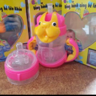 Combo tặng núm BÌNH SỮA 2 TRONG 1 BEBU 280ML