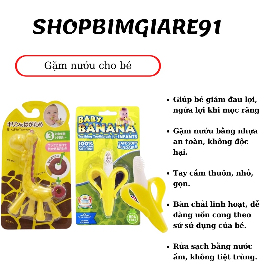 Gặm nướu hươu cao cổ Nhật Bản cho bé giúp bé xua tan cảm giác tức lợi ,khó chịu