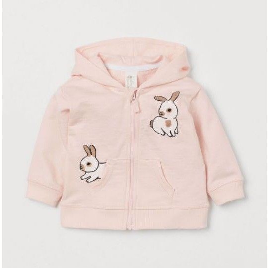 Áo khoác có mũ thỏ hồng cho bé gái H&M authentic 💯