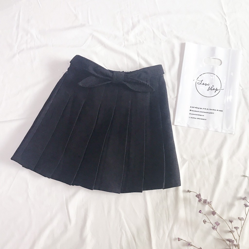 Váy xếp li nơ Lovi