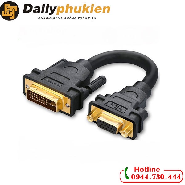 Cáp chuyển đổi DVI 24+5 sang VGA dài 15cm UGREEN 30499 dailyphukien