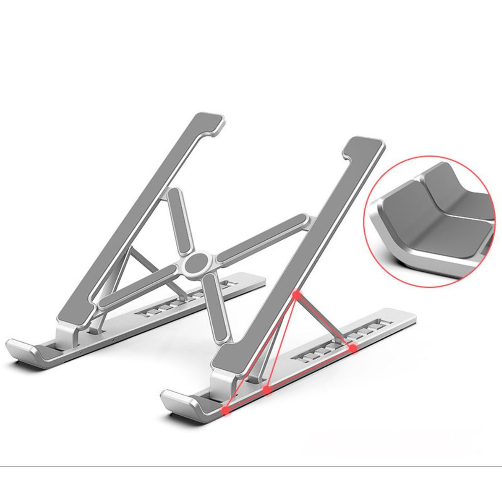 [HÀNG LOẠI 1]Giá đỡ laptop stand nhôm hỗ trợ tản nhiệt có thể gấp gọn chỉnh độ cao để laptop, ipad, macbook, surface