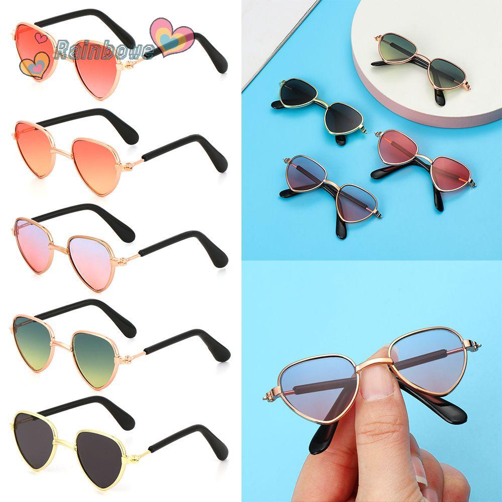 Kính mát hình trái tim nhiều màu sắc thời trang cho búp bê
