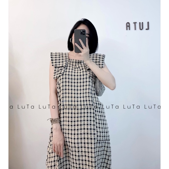 VÁY CARO COTTON MÀU ĐEN