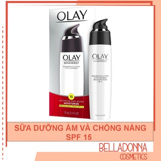 Sữa dưỡng ẩm và chống nắng Olay Regenerist Lotion With Sunscreen Advanced Anti-Aging Broad Spectrum SPF15 75ml
