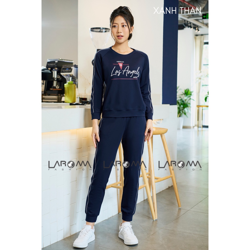 Bộ nỉ nữ chui họa tiết Laroma