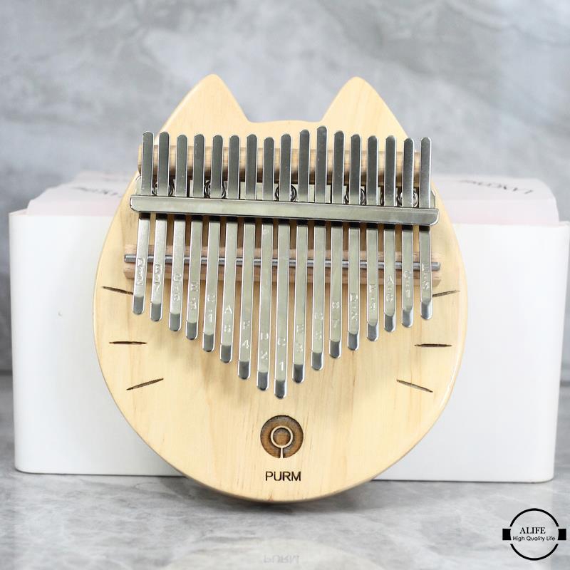 Đàn Kalimba 17 Nốt Hình Mèo Bằng Gỗ