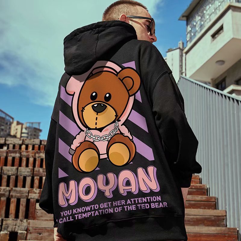 Áo Hoodie Dáng Rộng In Họa Tiết Cá Tính Theo Phong Cách Hip Hop Dành Cho Nam Và Nữ
