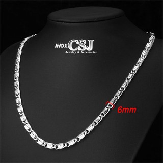 DÂY CHUYỀN INOX NAM KIỂU XOẮN ỐC CỠ 6LY INOX CAO CẤP KHÔNG ĐEN KHÔNG PHAI MÀU DN163