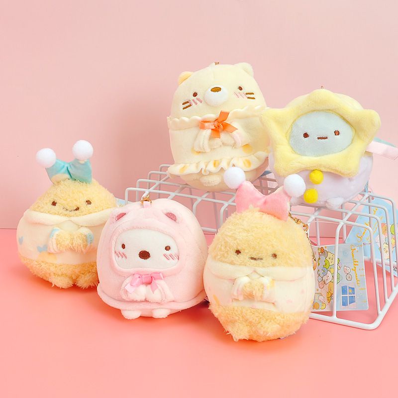 Đồ chơi móc khóa thú bông Sumikko Gurashi San-X hoạt hình nhỏ phong cách Nhật dễ thương 8-10cm