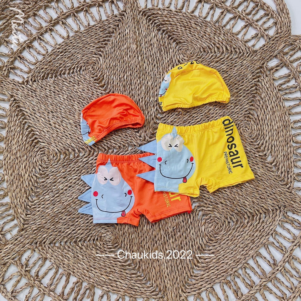 Set quần bơi bé trai kèm mũ đi biển họa tiết cực đẹp cho bé trai Namkidshop (V642)