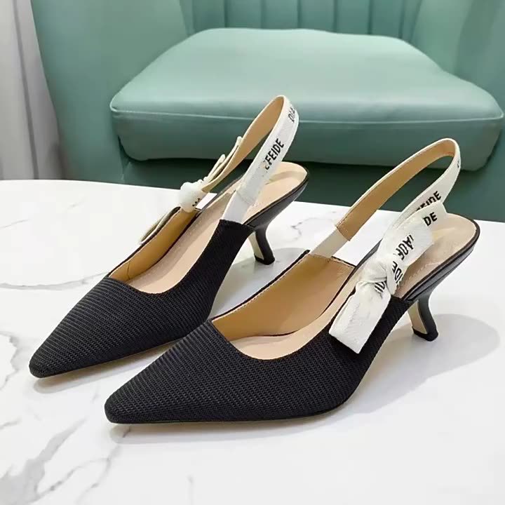 Giày Sandal Cao Gót Nữ 3-10 Phân Mũi Nhọn Thời Trang Mùa Hè Big Size 36-41