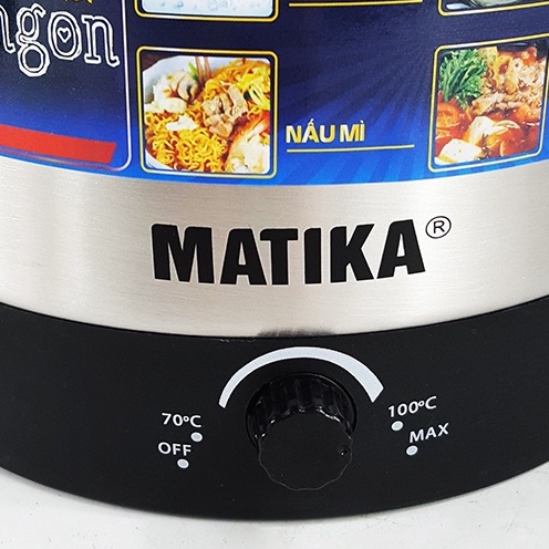 Ca nấu mì siêu tốc Matika MTK-1612 Inox 304 dung tích 1.6L công suất 600W - Chính hãng BH 12 tháng