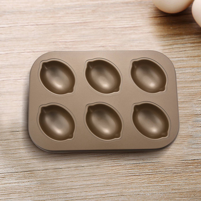 Khuôn Làm Bánh Muffin / Muffin / Tráng Miệng Bằng Thép Carbon Chống Dính Hình Quả Chanh
