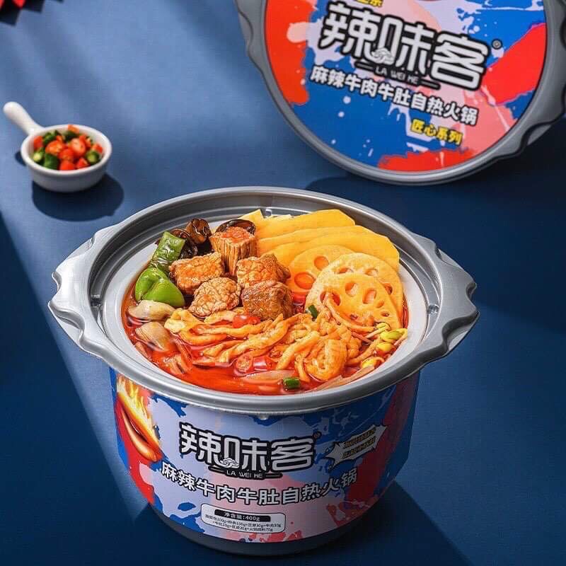 Lẩu tự sôi bò bát khổng lồ vị tê cay😋😋