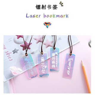 Bookmark thẻ Hologram Laser Bookmark chữ Trung siêu hot hit.