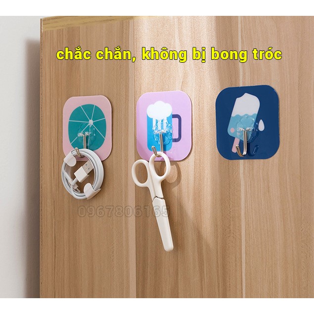 Móc dán treo tường siêu dính, chịu lực tốt hình dáng ngộ nghĩnh