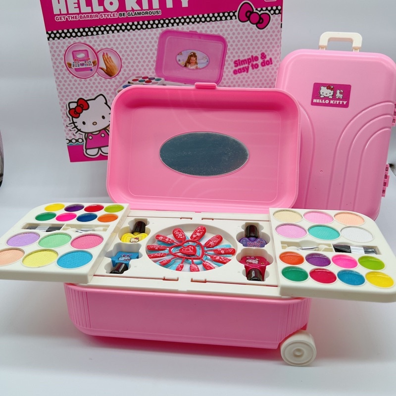 Vali trang điểm phấn thật ellsa, kitty đồ chơi cho bé gái